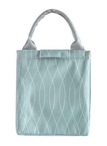 Reusable Lunch Bag Green/Grey 24 x 20centimeter