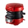 Breakfast Sandwich Maker, Red, Non-stick Coating, Double Pan Frying, 1800W Electric Burger Machine with Hot Pot Grill, 25x25cm Cooking Surface