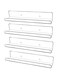 Acrylic Kids Floating Shelves,Adhesive Stickers Window Clear Invisible Bookshelves,Nursery Deco Toy Storage Ledges Wall Drilling Organizer for Bathroom, Girl or Boy Bedroom 13.8" (Clear 4 PCs Set)