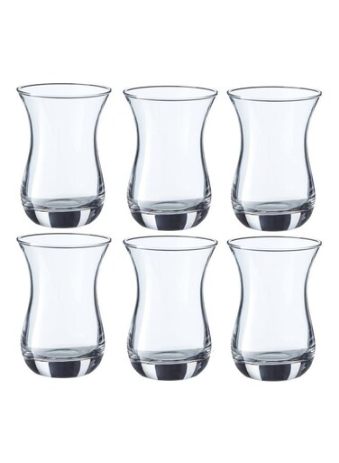 6-Piece Aida Tea Glass Set, 160cc Clear