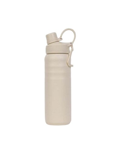 Larsen Cento Double-Walled Stainless Steel Vacuum Flask 720ml Hot And Cold Insulated Sports Water Bottle, Leak-Proof Lid with Carry Loop, Durable Travel Flask for Daily Use - Sandstone