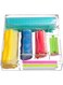 Ziplock Bag Storage Organizer Acrylic Brightroom Drawer Storage Upgraded Design Gallon Quart Sandwich Snack Fit Ziploc &amp; All Food Bags Brands, Clear Plastic Kitchen Baggie Dispenser, 6 Clips Included