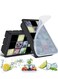 Silicone Ice Cube Trays with No Leaking Lid, Easy Release and Flexible 15 Cavities Square Mold, Set of 2, Odors Stackable