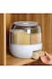 6-Grid 360&deg; Rotating Food Dispenser, One-Click Storage Container for Rice, Grains, Snacks