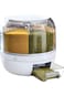 6-Grid 360&deg; Rotating Food Dispenser, One-Click Storage Container for Rice, Grains, Snacks