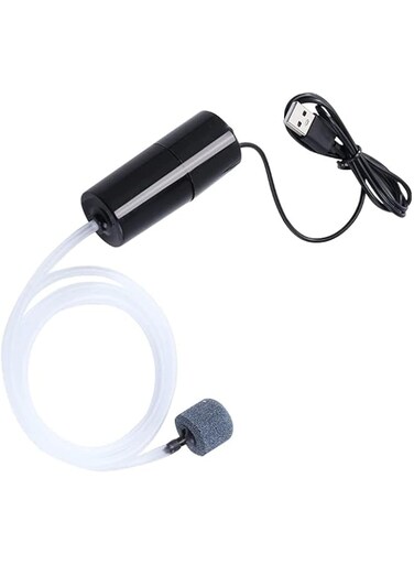 ANTOLE USB Aquarium Air Pump Portable Fish Tank Air Pump Silent Air Compressor Aerator Small Quiet Oxygen Pump with Accessorie 1 Air Stone