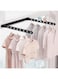 Sleclean Wall Mounted Drying Rack, Drying Rack Clothing, Clothes Drying Rack Wall Mounted, Collapsible Drying Racks for Laundry, Laundry Drying Rack, Wall Mounted Clothes Rack (Black, 50cm)