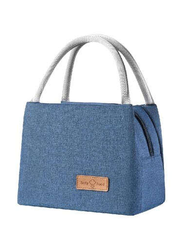 YumLock Lunch Bag Insulated Lunch Box Wide-Open Lunch Tote Bag Large Drinks Holder Durable Nylon Thermal Snacks Organizer for Women Men Adults College Work Picnic Hiking Beach Fishing,Blue