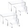 HIIMIEI Acrylic Risers for Display - Clear 3-Tier Stands for Amiibo, Funko Pop, Jewelry - 8.4" x 6.3" x 4.3" (2 Sets)