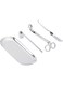 HXDream 4pcs Candle Accessory Set,Candle Wick Trimmer Set,Candle Wick Snuffer,Candle Wick Dipper,Storage Tray Plate,Candle Care Tools Gift for Candle Lovers (Silver)