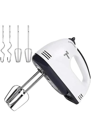 7-Gear Electric Hand Mixer, Automatic Egg Beater &amp; Cream Whisk, Push Stirrer Blender for Baking