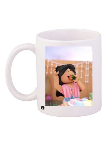 Printed Ceramic Coffee Mug Multicolour