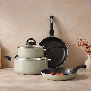 Home Amato 6-Piece Cookware Set - Grey