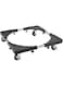 Dubai Gallery Adjustable Multipurpose Movable Stand Black/Silver 43X22X7Centimeter