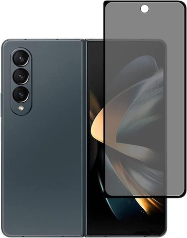 Samsung Galaxy Z Fold 4 Front Screen Privacy Screen Protector Anti-Spy Tempered Glass Film 9H Hardness Scratch Resistant Bubble Free Glass Screen Protector for Samsung Galaxy Z Fold 4