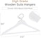 D'HOME 20-Pcs Wooden Hangers &ndash; 40cm Natural Lotus Wood Coat Hangers with 360&deg; Swivel Chrome Hook, Non-Slip Bar &amp; Notches &ndash; A-Grade Quality for Suits, Shirts, Pants, Kandora, Abaya (White Wood Finish)