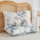 Luna Home Queen size, 6 pieces, duvet cover set, tree with blue and grey leaves.