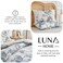 Luna Home King size, 6 pieces, duvet cover set, tree with blue and grey leaves.