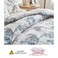 Luna Home King size, 6 pieces, duvet cover set, tree with blue and grey leaves.