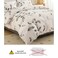 Luna Home Queen size 6 piece duvet cover set, white bed linen with gray feathers.