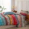 Luna Home Queen size 6 piece duvet cover set,  colourful bohemian bedding.