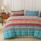 Luna Home Queen size 6 piece duvet cover set,  colourful bohemian bedding.
