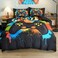Luna Home Single size 4 piece bedding set with  duvet cover 3D black color.