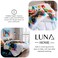 Luna Home Single size 4 piece bedding set with  duvet cover 3D white color.