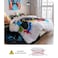 Luna Home Single size 4 piece bedding set with  duvet cover 3D white color.