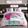 Luna Home Single size 4 piece bedding set with  duvet cover 3D mermaid design.