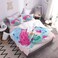 Luna Home Single size 4 piece bedding set with  duvet cover 3D mermaid design.