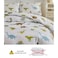 Luna Home Single size 4 piece bedding set with dinosaur pattern duvet cover.