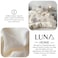 LUNAHOME-Single size 4 pieces bedding set, Washable Cotton Milky White Color.