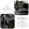 LUNAHOME-Queen size 6 Pieces bedding Set, Washable Cotton Black Color.