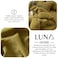 LUNAHOME-King size 6 Pieces bedding Set, Washable Cotton Khaki Color.