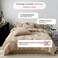 LUNAHOME-Single size 4 pieces bedding set, Washable Cotton Beige Color.