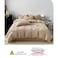 LUNAHOME-Single size 4 pieces bedding set, Washable Cotton Beige Color.