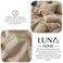 LUNAHOME-Queen size 6 Pieces bedding Set, Washable Cotton Beige Color.