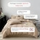 LUNAHOME-King size 6 Pieces bedding Set, Washable Cotton Beige Color.