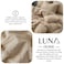 LUNAHOME-King size 6 Pieces bedding Set, Washable Cotton Beige Color.