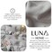 LUNAHOME-Queen size 6 Pieces bedding Set, Washable Cotton Light Grey  Color.