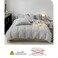 LUNAHOME-Queen size 6 Pieces bedding Set, Washable Cotton Light Grey  Color.
