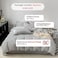 LUNAHOME-King size 6 Pieces bedding Set, Washable Cotton Light Grey  Color.