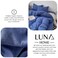 LUNAHOME-Queen size 6 Pieces bedding Set, Washable Cotton Blue Color.