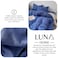LUNAHOME-King size 6 Pieces bedding Set, Washable Cotton Blue Color.