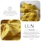LUNAHOME-Queen size 6 Pieces bedding Set, Washable Cotton Yellow Color.