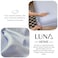 LUNAHOME-3 Pieces Fitted Bedsheet Set, Washable Cotton, Light Blue Color, King Size
