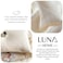 LUNAHOME-3 Pieces Fitted Bedsheet Set, Washable Cotton, Milky White Color, Queen Size.