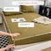 LUNAHOME-3 Pieces Fitted Bedsheet Set, Washable Cotton, Khaki Color, King Size.