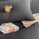 LUNAHOME-3 Pieces Fitted Bedsheet Set, Washable Cotton, Black Color, King Size.